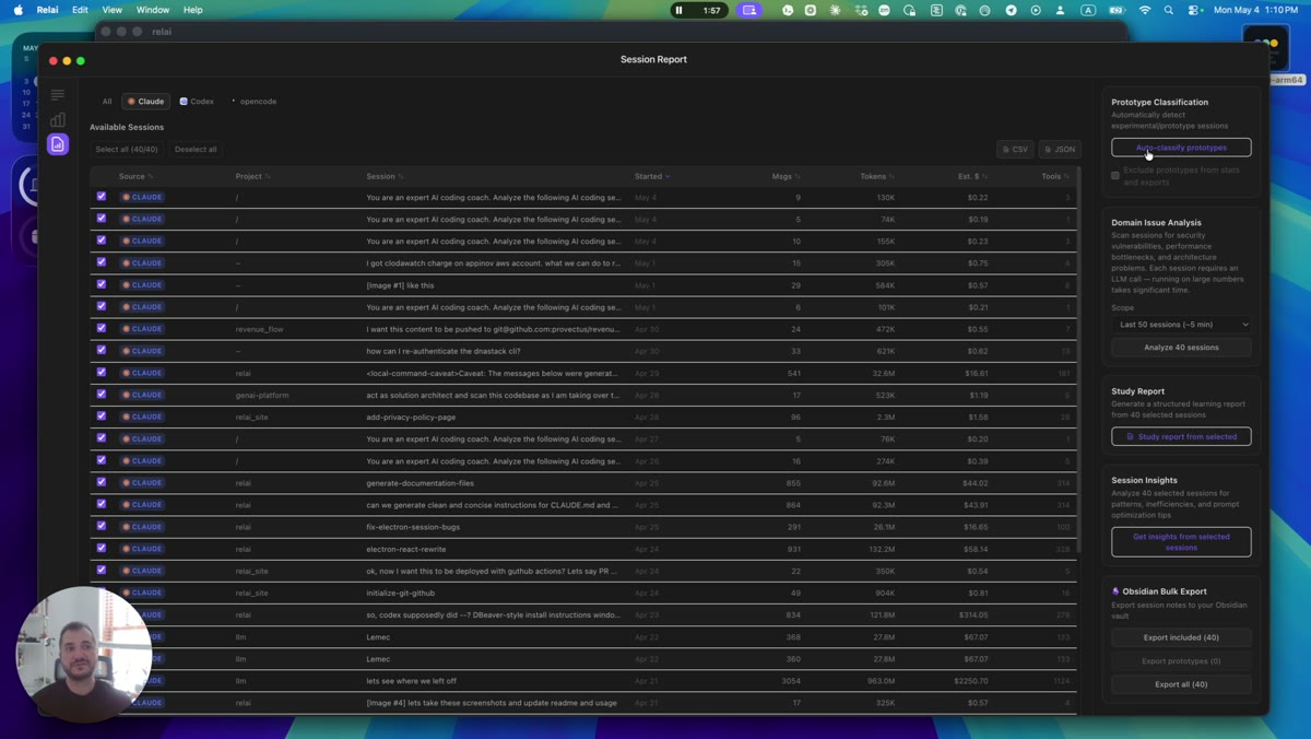 Preview of the relai dashboard